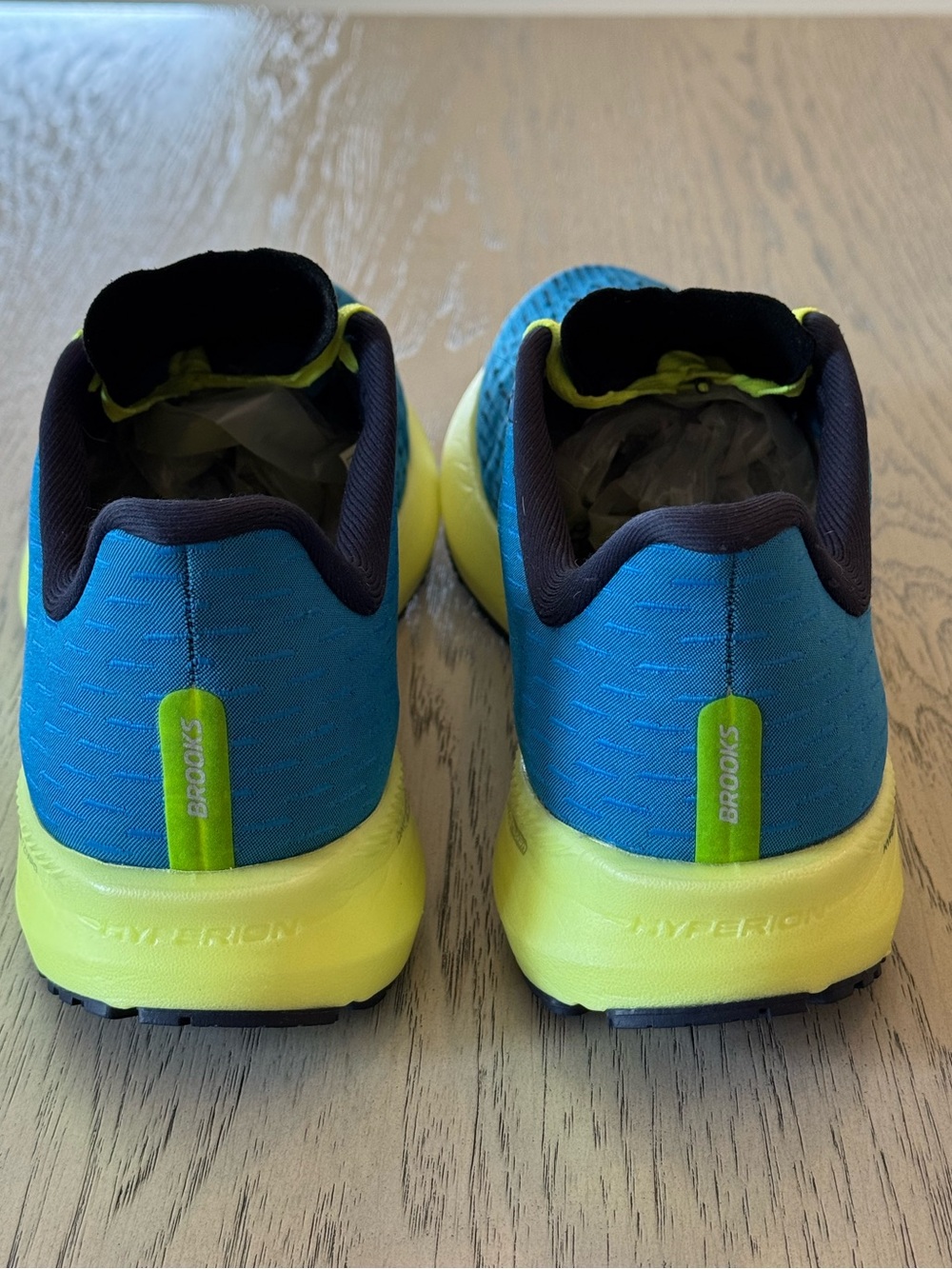 Brooks Hyperion Tempo blue neon green running shoes Men’s size 10.5 - Picture 6 of 8